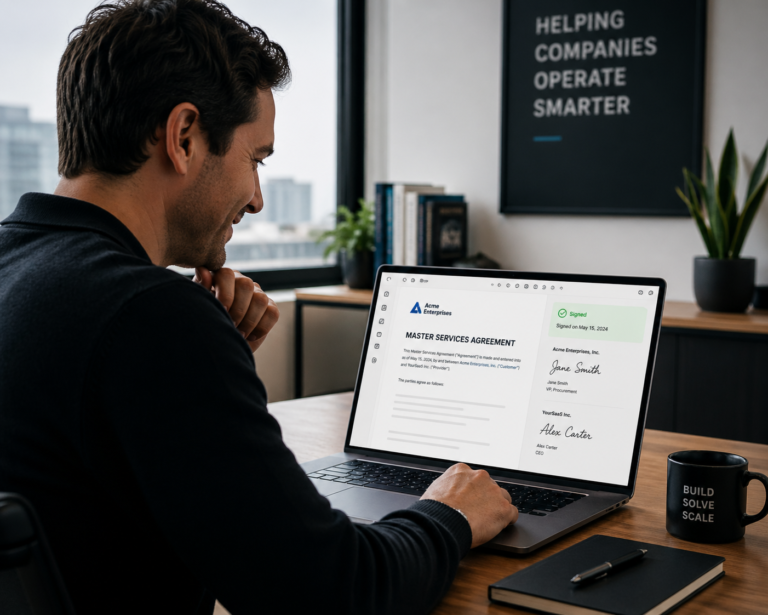 SaaS founder closing enterprise deal after achieving SOC 2 readiness